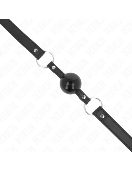 KINK MORDAZA DE BOLA 4 CM TPE CON CANDADO NEGRO 60 x 2 CM