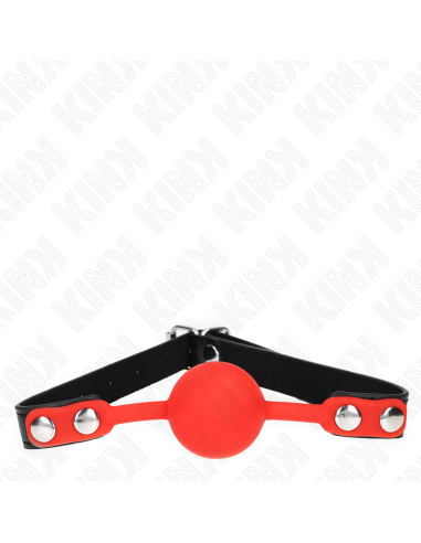 KINK MORDAZA DE BOLA 4 CM DE SILICONA ROJA 60 x 2 CM