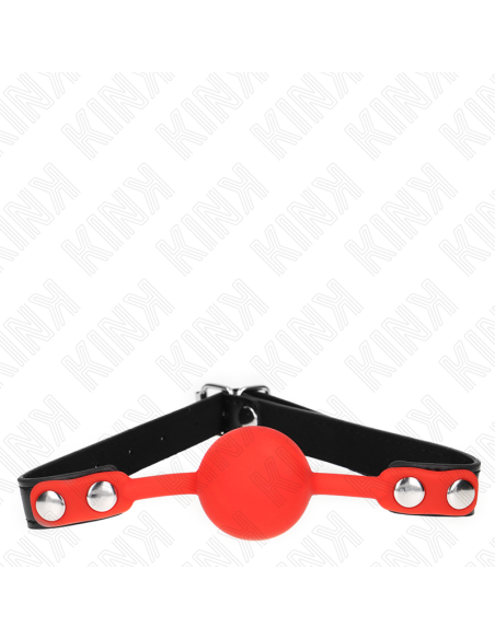KINK MORDAZA DE BOLA 4 CM DE SILICONA ROJA 60 x 2 CM