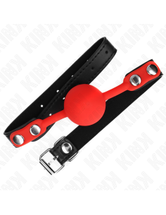 KINK MORDAZA DE BOLA 4 CM DE SILICONA ROJA 60 x 2 CM