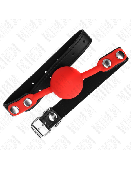 KINK MORDAZA DE BOLA 4 CM DE SILICONA ROJA 60 x 2 CM