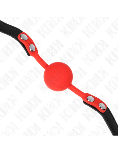 KINK MORDAZA DE BOLA 4 CM DE SILICONA ROJA 60 x 2 CM