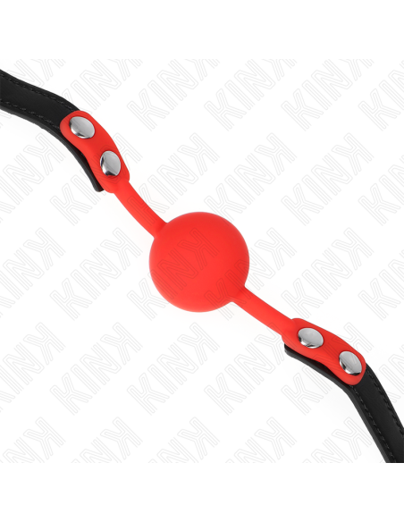 KINK MORDAZA DE BOLA 4 CM DE SILICONA ROJA 60 x 2 CM