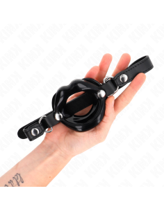 KINK MORDAZA LABIAL 8 CM CON CORREA DE POLIPIEL NEGRO 63 x 2 CM AJUSTABLE 39 58 CM 2