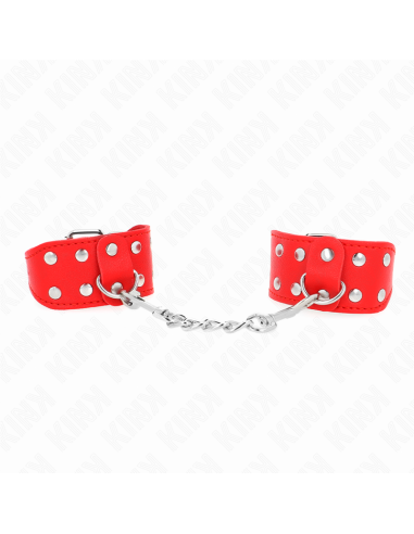 KINK MUAEQUERAS CON DOBLE LANEA DE TACHUELAS AJUSTABLE ROJO