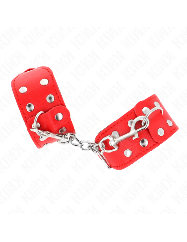 KINK MUAEQUERAS CON DOBLE LANEA DE TACHUELAS AJUSTABLE ROJO