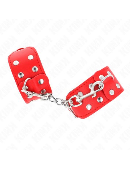 KINK MUAEQUERAS CON DOBLE LANEA DE TACHUELAS AJUSTABLE ROJO