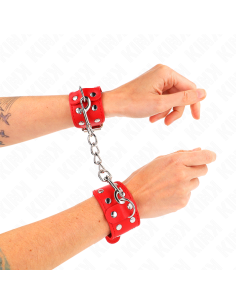 KINK MUAEQUERAS CON DOBLE LANEA DE TACHUELAS AJUSTABLE ROJO