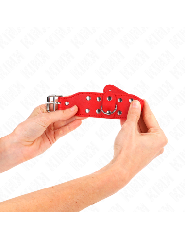 KINK MUAEQUERAS CON DOBLE LANEA DE TACHUELAS AJUSTABLE ROJO