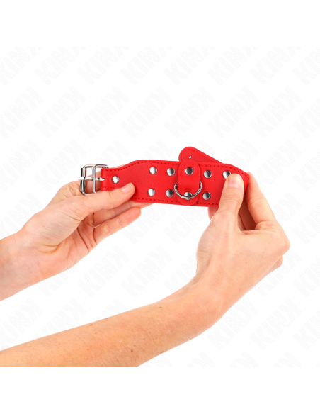 KINK MUAEQUERAS CON DOBLE LANEA DE TACHUELAS AJUSTABLE ROJO