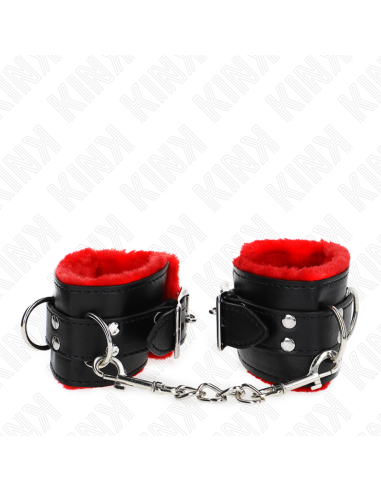 KINK MUAEQUERAS FORRADAS CON AGUJEROS CUADRADOS ROJO Y CORREA NEGRO AJUSTABLE 17 29 CM X 6 CM