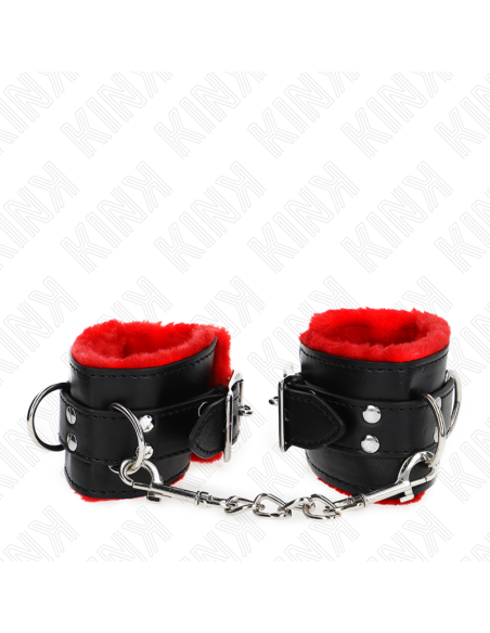 KINK MUAEQUERAS FORRADAS CON AGUJEROS CUADRADOS ROJO Y CORREA NEGRO AJUSTABLE 17 29 CM X 6 CM