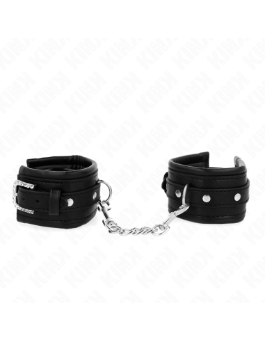 KINK MUAEQUERAS NEGRO CON HEBILLA DE DIAMANTES DE IMITACIAN AJUSTABLE 25 32 CM X 55 CM