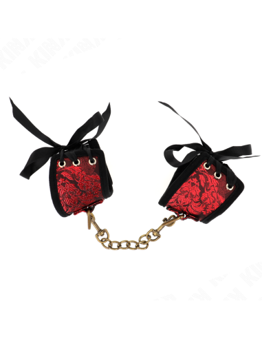 KINK MUAEQUERAS DISEAO ESCANDALO ROJO NEGRO DETALLE LAZO 245 CM X 65 CM