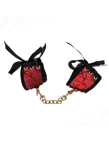 KINK MUAEQUERAS DISEAO ESCANDALO ROJO NEGRO DETALLE LAZO 245 CM X 65 CM
