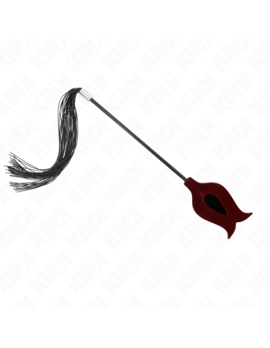 KINK PLUMAS DE POLLO PARA COSQUILLAS CON FORMA CUERNO DE CRIADA NEGRO 36 CM