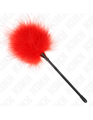 KINK PLUMAS PARA COSQUILLAS ROJO USADO PARA EL KIT BONDAGE 27 CM