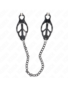KINK PINZAS PARA PEZONES ESTILO JAPONAS CON CADENA NEGRO 30 CM 2