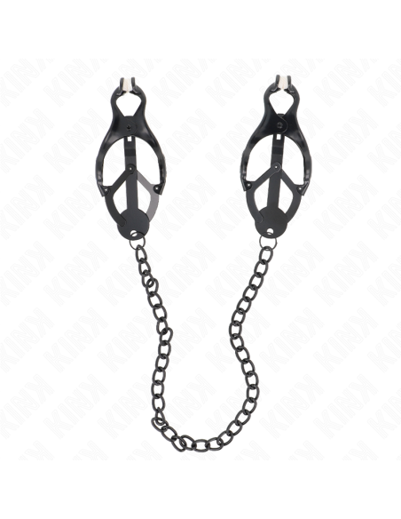 KINK PINZAS PARA PEZONES ESTILO JAPONAS CON CADENA NEGRO 30 CM