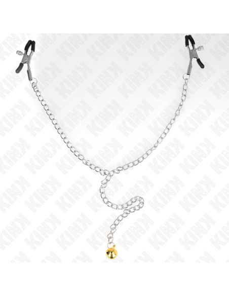 KINK PINZAS PARA PEZONES CON CAMPANA DORADO Y CADENA 30 CM