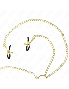 KINK PINZAS PARA PEZONES Y CLATORIS 4 ENGANCHES AJUSTABLE DORADO 2