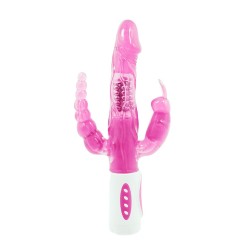 BAILE PRETTY BUNNY TRIPLE VIBRADOR ROTADOR 2