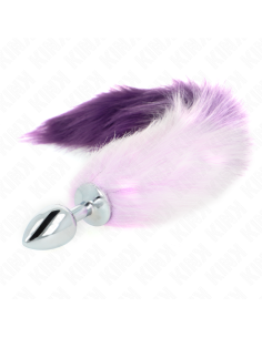 KINK PLUG ANAL TALLA S 7 X 3 CM CON COLA SINTATICA 40 CM VIOLETA