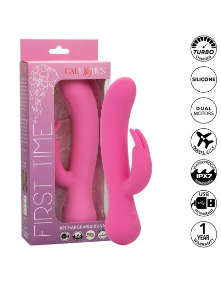 CALEXOTICS FIRST TIME VIBRADOR RABBIT RECARGABLE ROSA CALEXOTICS FIRST TIME VIBRADOR RABBIT RECARGABLE ROSA