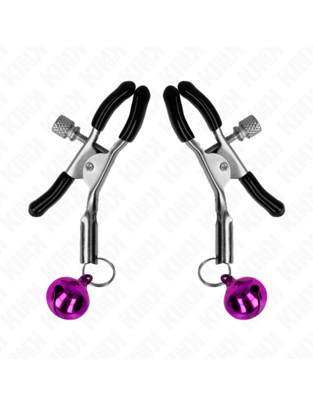 KINK PINZAS PARA PEZONES CON CAMPANILLA VIOLETA 6 CM