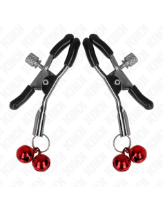 KINK PINZAS PARA PEZONES CON DOBLE CAMPANILLA ROJO 6 CM 2