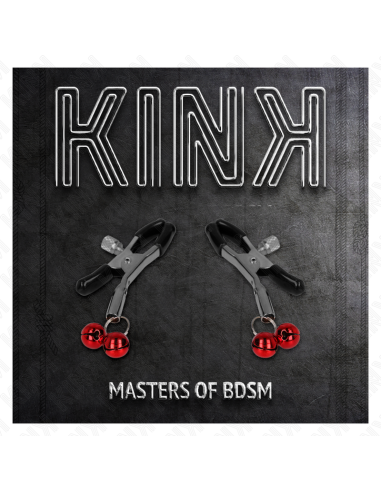 KINK PINZAS PARA PEZONES CON DOBLE CAMPANILLA ROJO 6 CM
