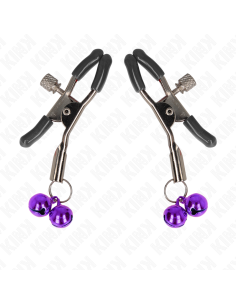 KINK PINZAS PARA PEZONES CON DOBLE CAMPANILLA VIOLETA 6 CM 2