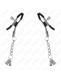 KINK PINZAS PARA PEZONES CON COLGANTE DE CAMPANA PLATEADO 6 CM 2