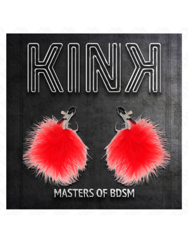 KINK PINZAS PARA PEZONES CON PLUMA ROJO 7 CM