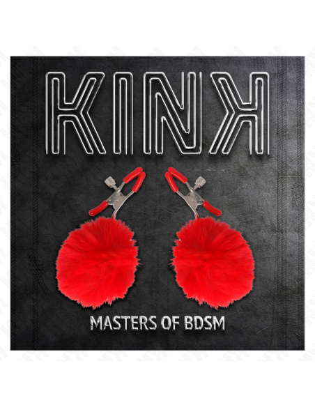 KINK PINZAS PARA PEZONES CON POMPAN ROJO 6 CM