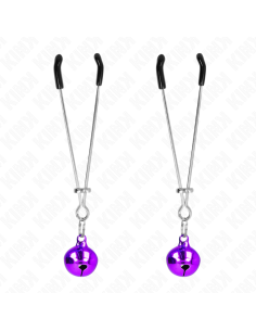 KINK PINZAS PARA PEZONES FINA CON CASCABEL VIOLETA 7 CM 2