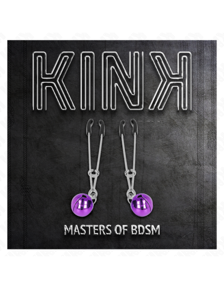 KINK PINZAS PARA PEZONES FINA CON CASCABEL VIOLETA 7 CM KINK PINZAS PARA PEZONES FINA CON CASCABEL VIOLETA 7 CM
