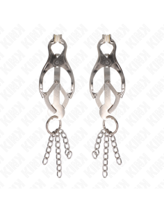 KINK PINZAS PARA PEZONES ESTILO JAPONAS CON CADENAS PLATEADO 2