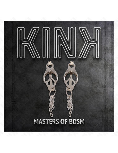 KINK PINZAS PARA PEZONES ESTILO JAPONAS CON CADENAS PLATEADO