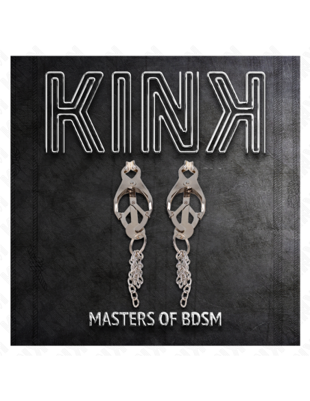 KINK PINZAS PARA PEZONES ESTILO JAPONAS CON CADENAS PLATEADO