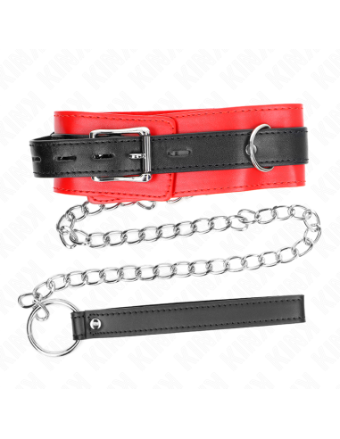 KINK COLLAR CON CORREA 65 CM ROJO 54 X 45 CM