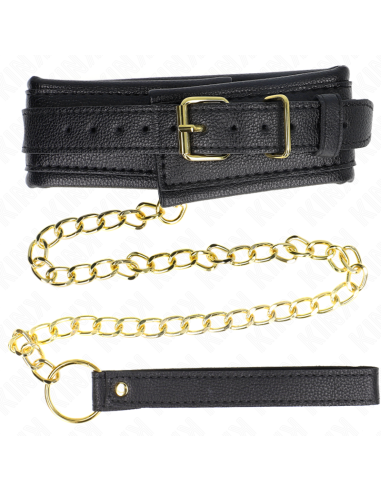 KINK COLLAR CON CORREA ESPONJA IMITACIAN CUERO MODELO 1 AJUSTABLE 37 54 CM X 3 CM