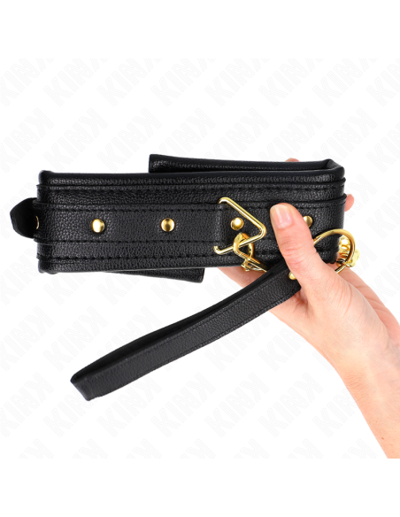 KINK COLLAR CON CORREA ESPONJA IMITACIAN CUERO MODELO 1 AJUSTABLE 37 54 CM X 3 CM