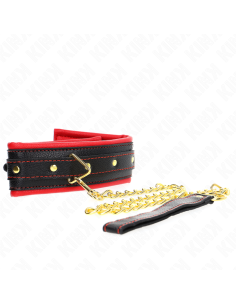 KINK COLLAR CON CORREA ESPONJA IMITACIAN CUERO MODELO 2 AJUSTABLE 37 54 CM X 3 CM