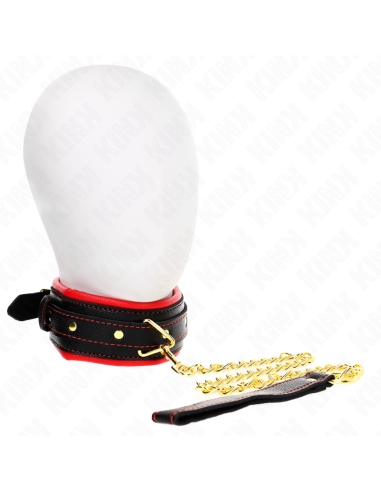 KINK COLLAR CON CORREA ESPONJA IMITACIAN CUERO MODELO 2 AJUSTABLE 37 54 CM X 3 CM