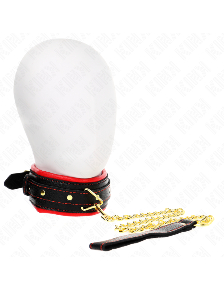 KINK COLLAR CON CORREA ESPONJA IMITACIAN CUERO MODELO 2 AJUSTABLE 37 54 CM X 3 CM