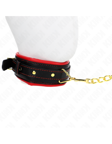 KINK COLLAR CON CORREA ESPONJA IMITACIAN CUERO MODELO 2 AJUSTABLE 37 54 CM X 3 CM