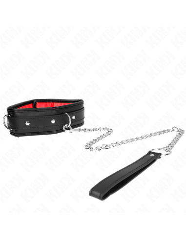 KINK COLLAR CON CORREA ESPONJA IMITACIAN CUERO MODELO 3 AJUSTABLE 37 54 CM X 3 CM