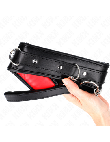 KINK COLLAR CON CORREA ESPONJA IMITACIAN CUERO MODELO 3 AJUSTABLE 37 54 CM X 3 CM