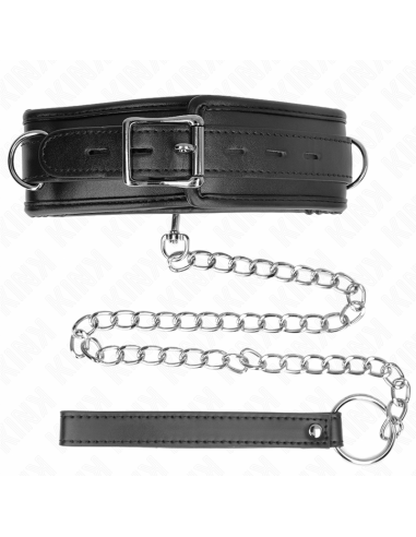 KINK COLLAR CON CORREA ESPONJA IMITACIAN CUERO MODELO 3 AJUSTABLE 37 54 CM X 3 CM